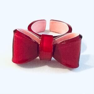 Red Acrylic Bow Ring*